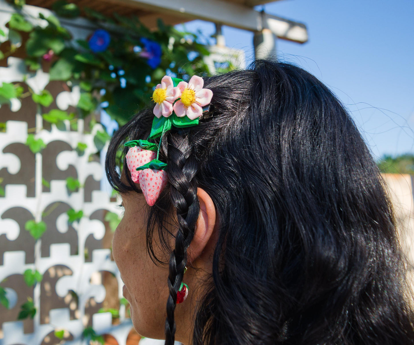 Whimsy Clip of the Strawberry Court (Unscented hair clip)