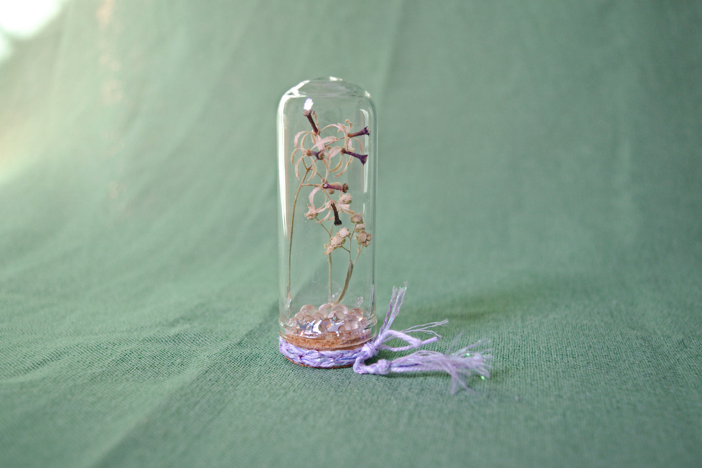 Real Bottled Flowers ~ Small cloche bell