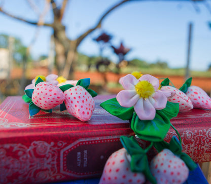 Whimsy Clip of the Strawberry Court (Unscented hair clip)